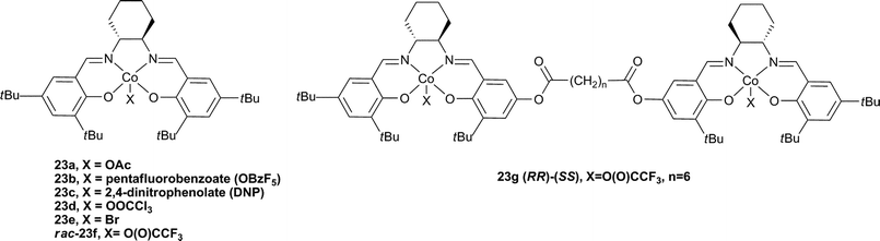 
            Cobalt salen complexes.