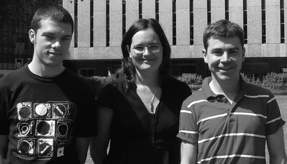 
                  Michael R. Kember, Charlotte K. Williams and 
                  Antoine
                   Buchard (left to right)
                