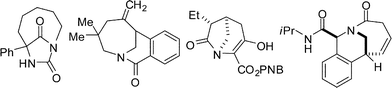 Selected examples of bridged lactams.