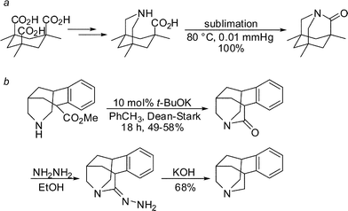 Synthesis of adamantane-derived bridged lactams.