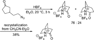 Synthesis of 2-quinuclidonium tetrafluoroborate.