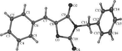 ORTEP representation of 2a.