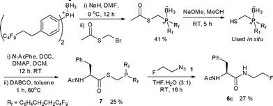 Fluorous Staudinger ligation with 1.