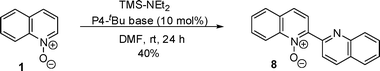 
          Dimerization of quinoline N-oxide.