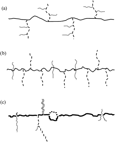 Future multigraft architectures: (a) graft on graft; (b) mixed multigraft; (c) complex exact graft.