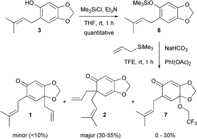 Successful Hosomi-Sakurai reaction with silyl ether6.