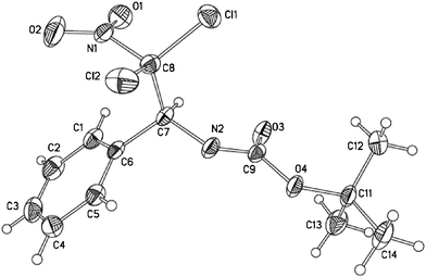 ORTEP diagram showing compound 3a.