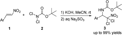 Aminohalogenation with BocNCl2.