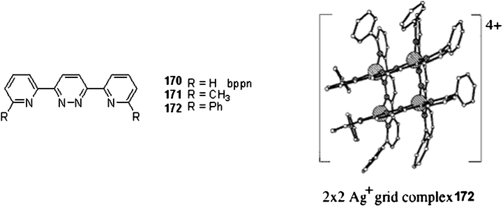 
          Ref. 84. 2 × 2 Ag+ grid complex 172.