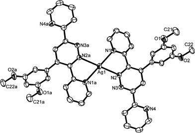 
          Ref. 89. Molecular structure of the [Ag(187)2]+ in [Ag(187)2]-[BF4].