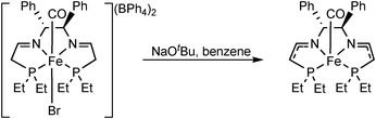 Synthesis of deprotonated iron intermediates.10f