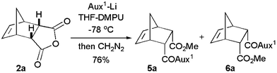 Desymmetrisation of bridged meso-tricyclic anhydride 2a.