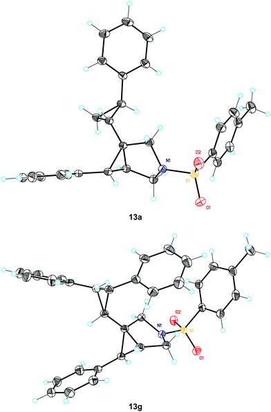 X-ray structures 13a and 13g.