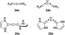 Allenic structure aversus L2C(0) formulation b.