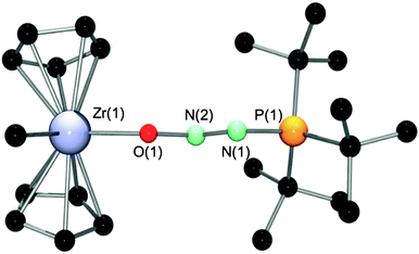 The molecular structure of the cation of 11. Hydrogens and the counter anion MeB(C6F5)3 have been omitted for clarity.