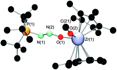 The molecular structure of 13. Hydrogens and the counter anion B(C6F5)4 have been omitted for clarity.