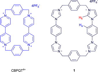 CBPQT4+ and macrocycle 1