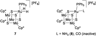 
            RuMo3S4
            clusters active for disproportionation of hydrazine.