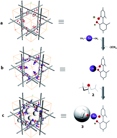 A schematic representation of the carbonyl-ene reaction inside pore: a suicide inhibition of Zn/(S)-KUMOF-1 by product 3.