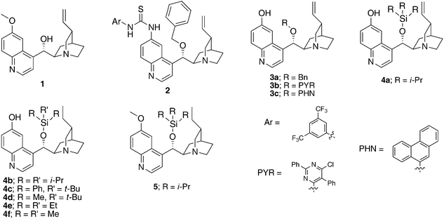 
          Cinchona alkaloid
          catalysts screened.