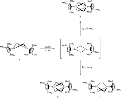 Reactivity of [Cp′FeI]2 with KHBEt3.