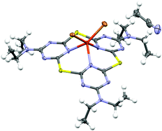 ORTEP representation of CuII complex 3c. Thermal displacement ellipsoids are shown at the 50% probability level.