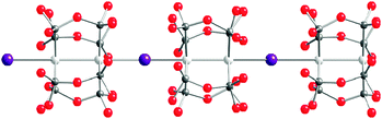 A fragment of the molecular structure of K4[Pt2(pop)4I] species, counterions and cocrystallised water molecules are not displayed for the sake of clarity.