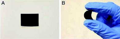 Optical images of flexible CNT bulky papers.