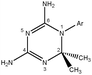 The structure of cycloguanil, an antimalarial1,2-dihydrotriazine inhibitor of dihydrofolate reductase (Ar = 4-ClC6H4).3