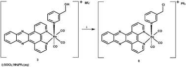 Synthesis of chloromethyl complex 8.