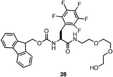 Chemical structure of Fmoc-Phe-PEG derivative.