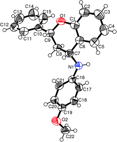 ORTEP diagram of compound 6a.