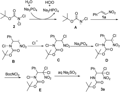 Proposed mechanism for the aminochlorination.