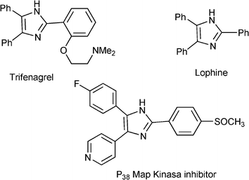 Different 2,4,5-trisubstituted imidazole derivatives with pharmaceutical interest.