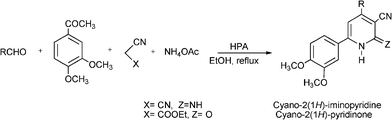 MC synthesis of 3-cyanopyridine derivatives.