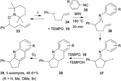 
              TEMPO mediated preparation of quinolines.23