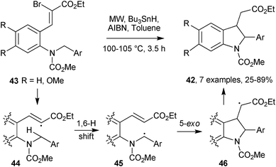 Preparations of 2-arylindoles from aminophenylacrylates.25