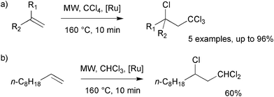 MW-assisted atom transfer radical additions.12