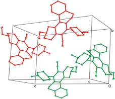 
          3b showing the arrangement of molecules in the unit cell.