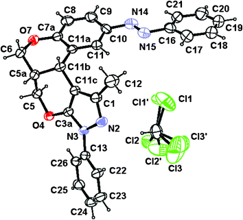 ORTEP diagram of compound 7a.