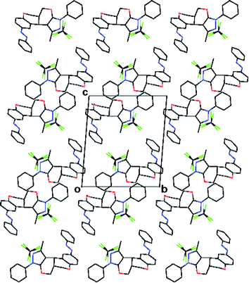 The packing arrangement of molecules 7a.