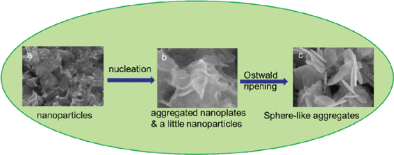 Schematic formation process of stacked SnS2 nanoplates.