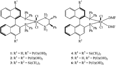 Chemical structures of Ru complexes used in this study.