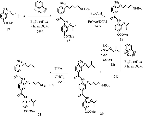 Synthesis of the trimer 21.