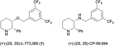 Biologically active 2,3-disubstituted piperidines.