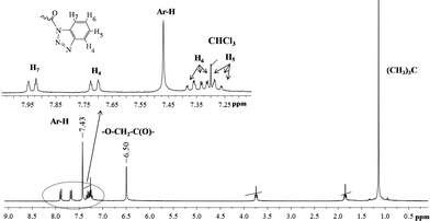 
            1H NMR spectra of the compound 10a (in CDCl3, 25 °C, 300 MHz).