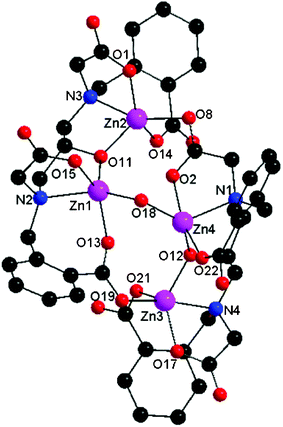 Molecular structure of the complex 1.