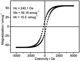 Hysteresis loop and magnetic properties of the honeycomb-like Co–B.