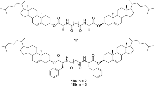 Structures of compounds 17 and 18a–b.