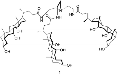 Structure of the tripodal cholamide 1.